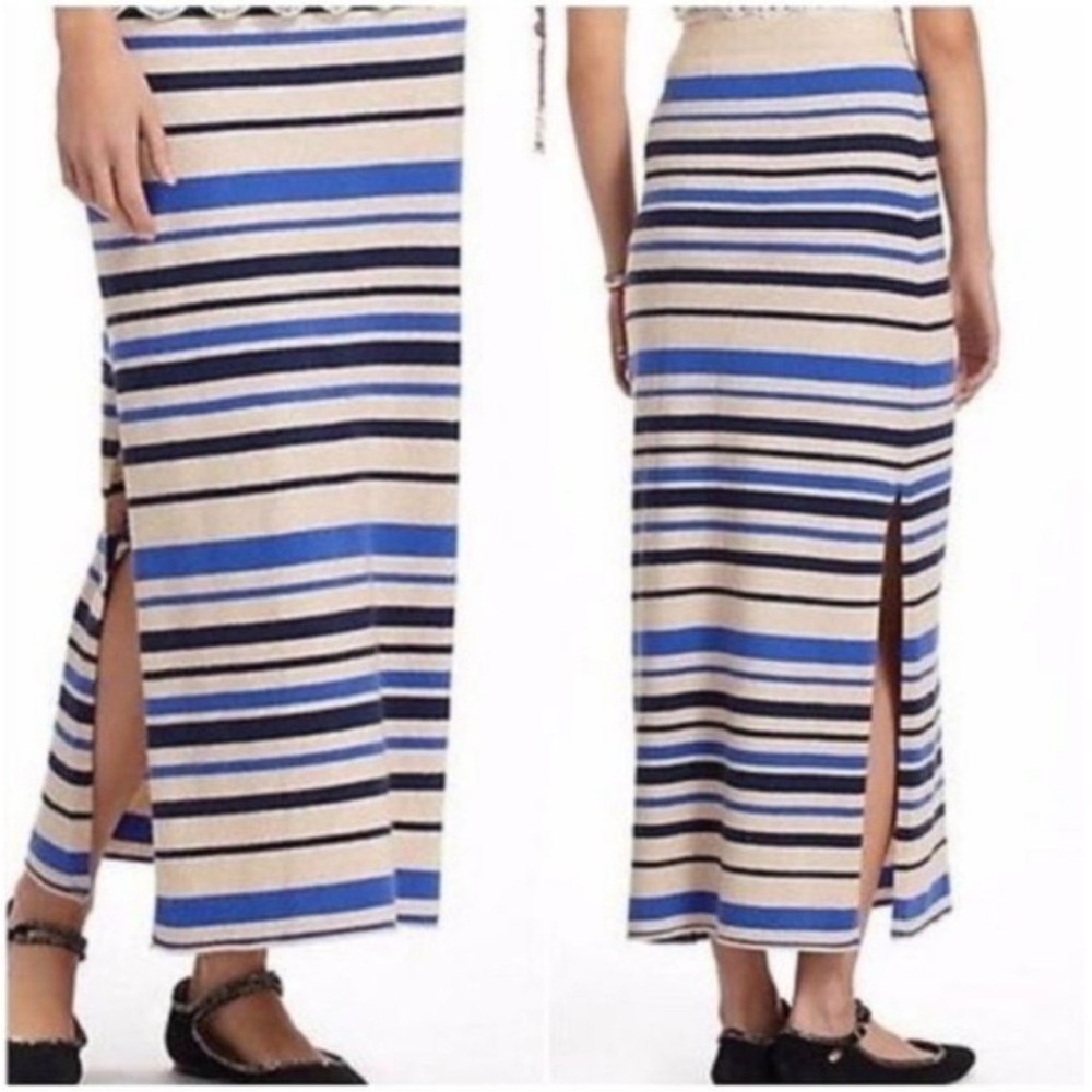 Anthropologie x Sparrow cotton wool Angora  skirt tube skirt slit size large - Picture 3 of 11